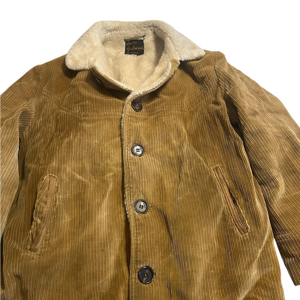 Vintage 70s Corduroy Sherpa Coat - Picture 2 of 7